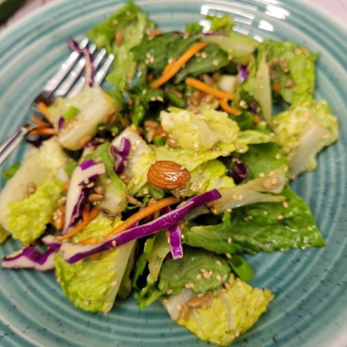 green salad with sesame dressing Spectacular Asian greens salads with ginger sesame dressing